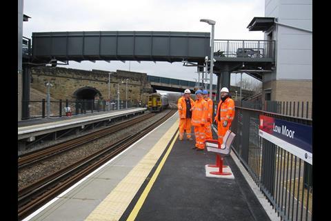 The new station at Low Moor in West Yorkshire opened on April 2.